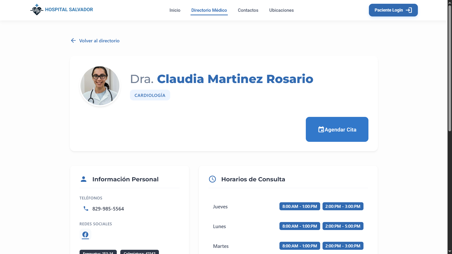 Centro Médico Cliente - Doctor 1
