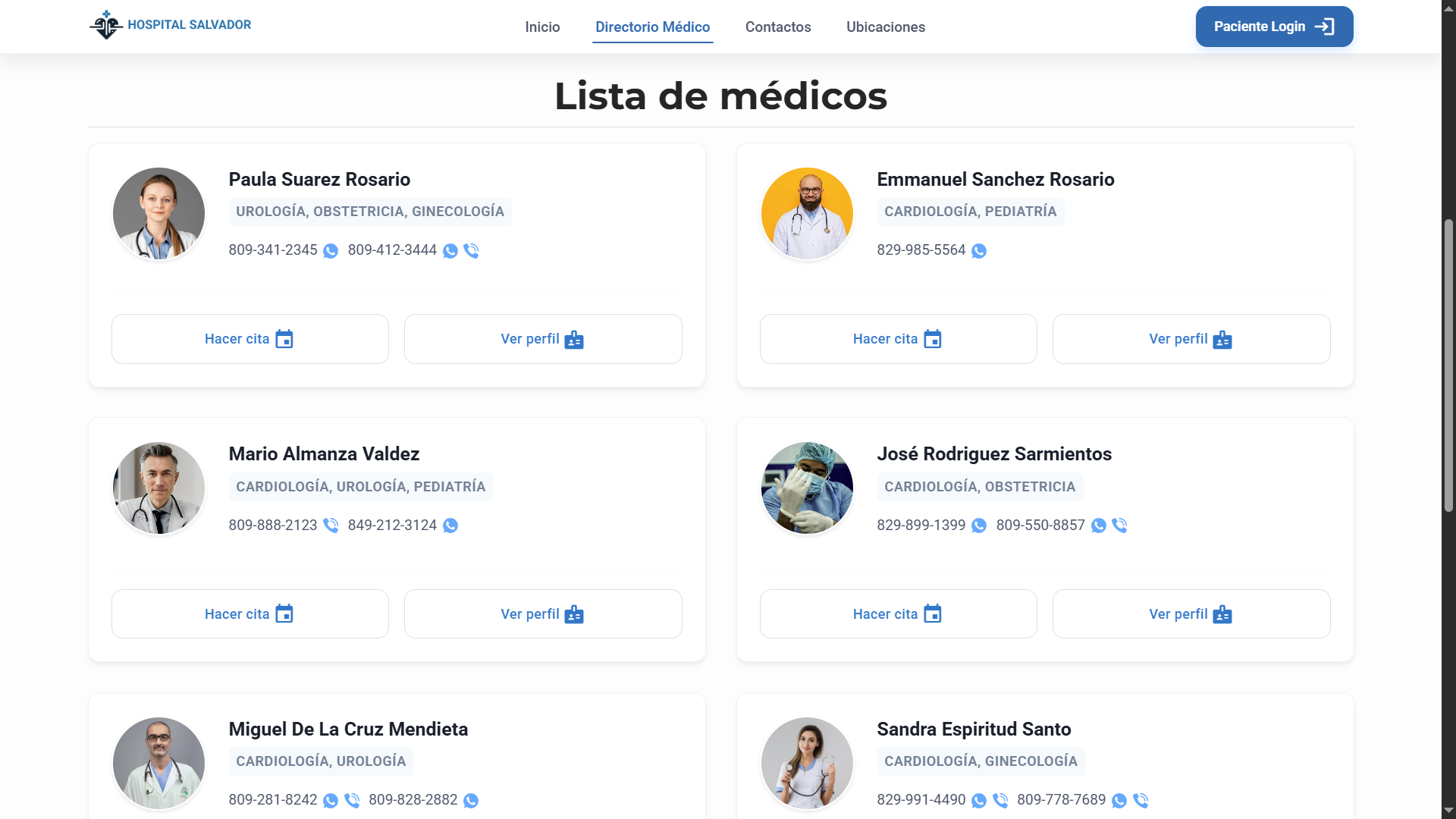 Centro Médico Cliente - Directorio médico 2
